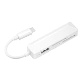 Lector de tarjetas multifunción 4 en 1 MS + SD + TF + USB2.0 para dispositivos tipo C, tipo C